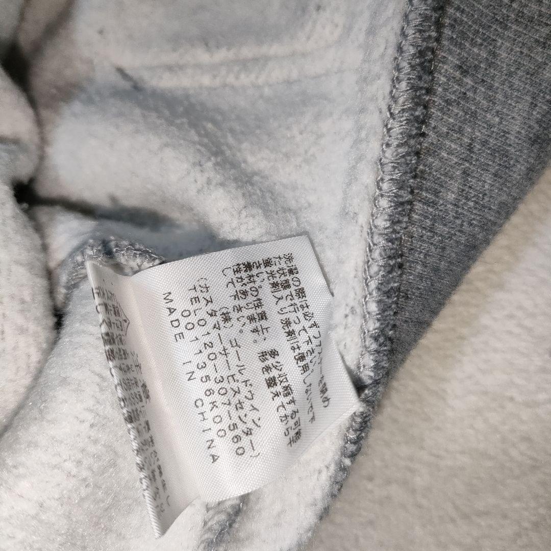 超美品！　ノースフェイス フルジップ パーカー　グレー　Lサイズ 刺繍　ロゴ