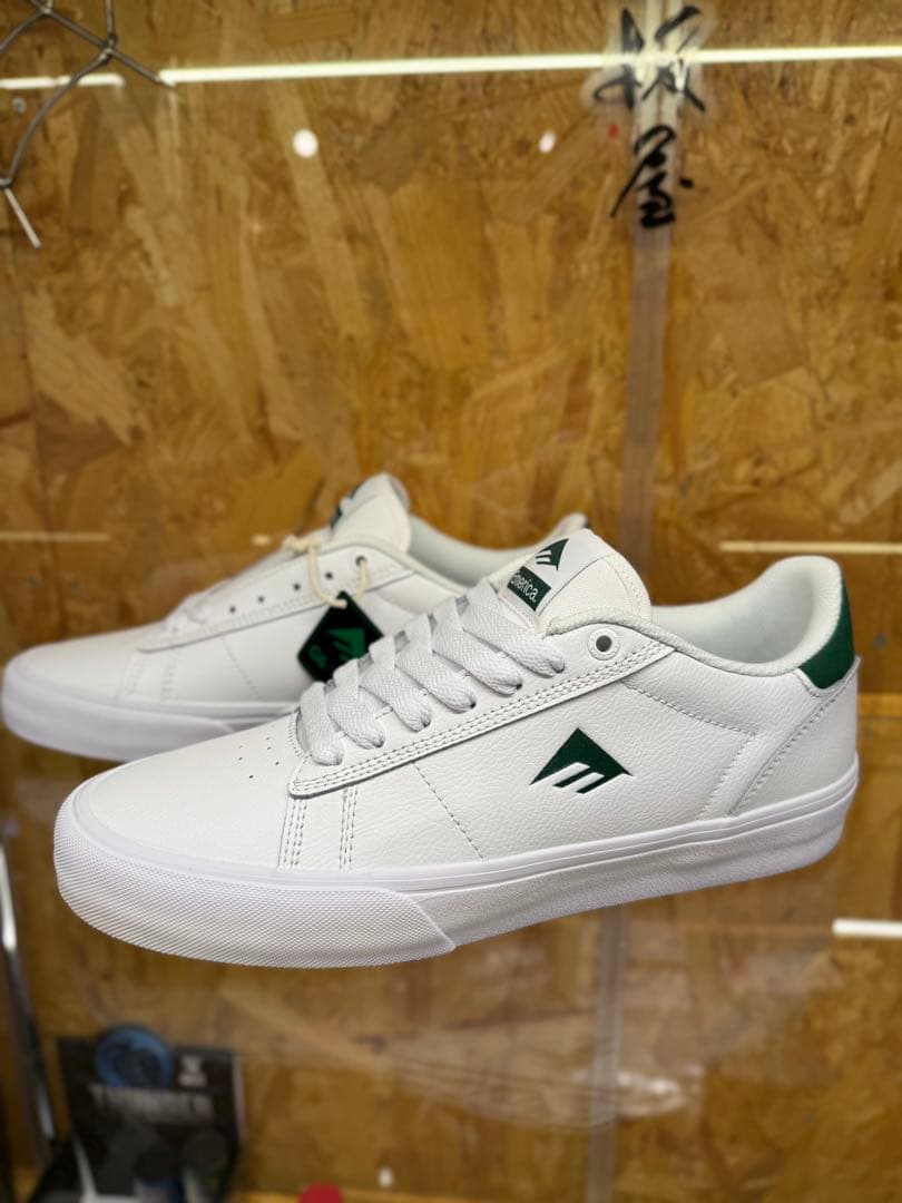 スケボー シューズ Emerica MOCA ホワイト/グリーン 27.5cm