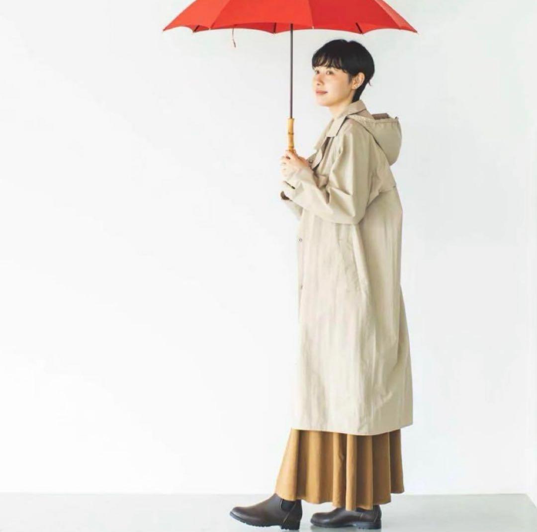 北欧、暮らしの道具店 晴れの日も着たいレインコート （バッグ付き）ベージュ