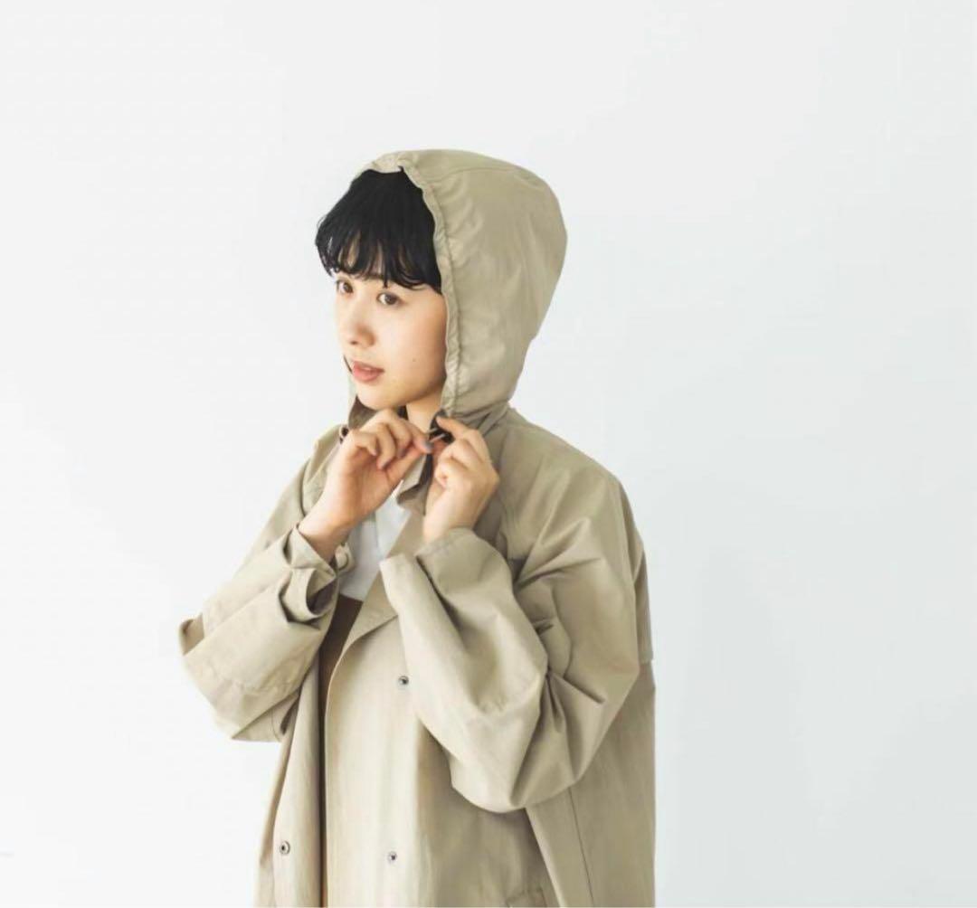 北欧、暮らしの道具店 晴れの日も着たいレインコート （バッグ付き）ベージュ