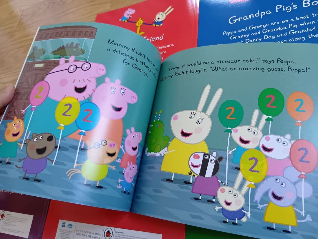 正規品 新品 Peppa Pig 10冊 大きい絵本 CD付 幼児 洋書 英語