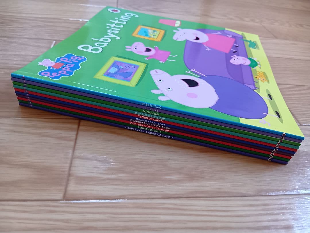 正規品 新品 Peppa Pig 10冊 大きい絵本 CD付 幼児 洋書 英語