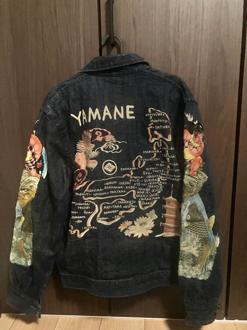 EVISU YAMANE 40-42 刺繍　希少サイズ　デニムジャケット