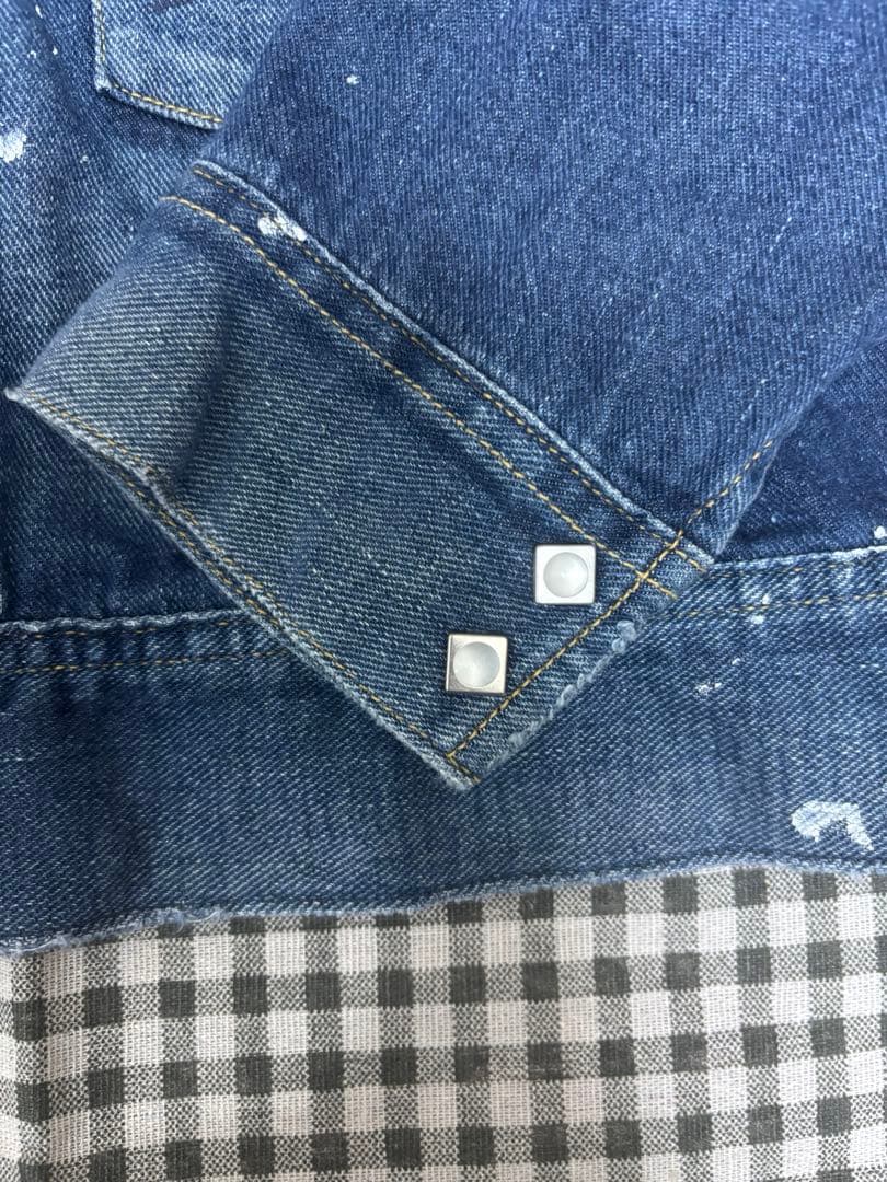 Leeインディゴ デニムジャケット ペイント加工