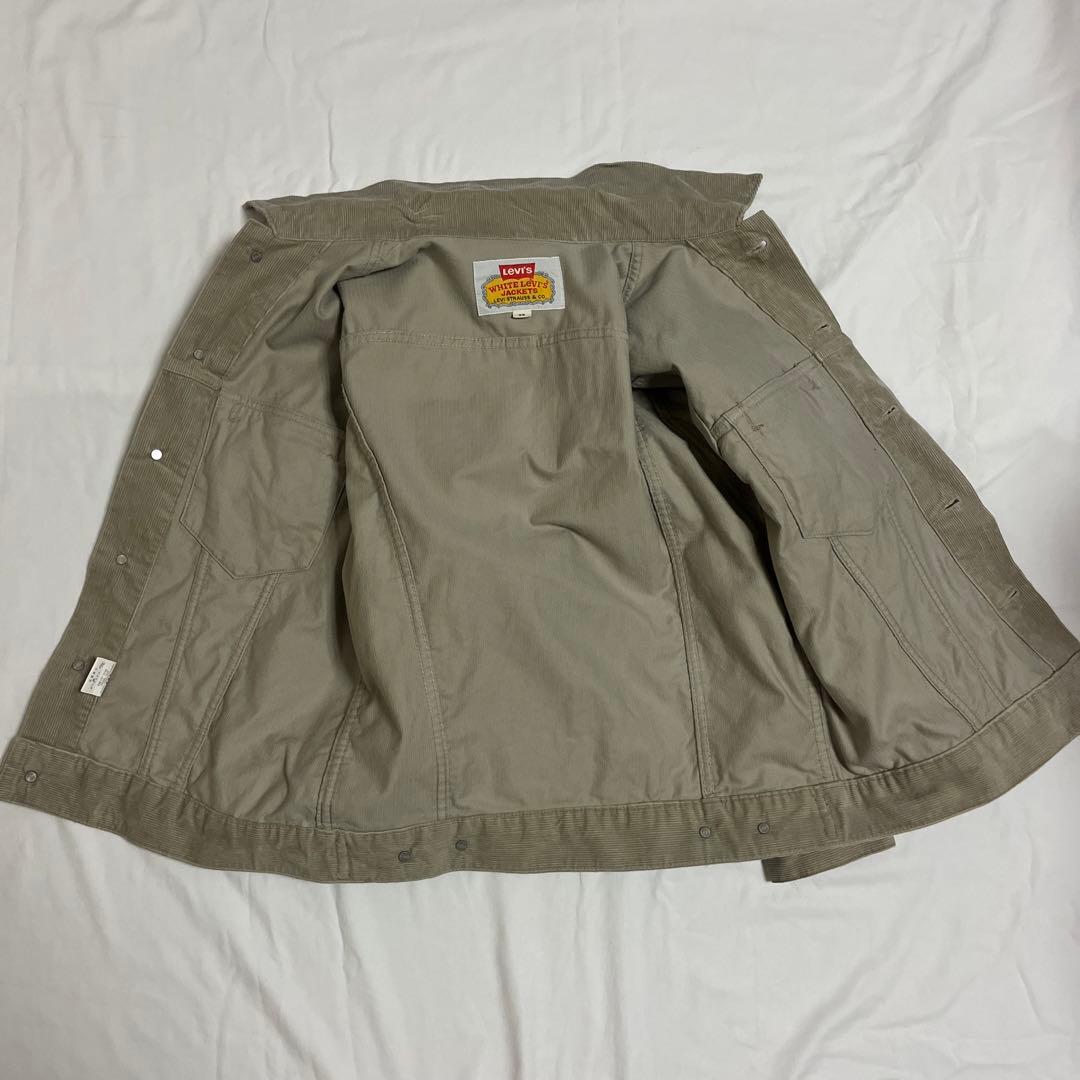 90s リーバイス70505 コーデュロイ白タブ　香港　短丈　デニムジャケット