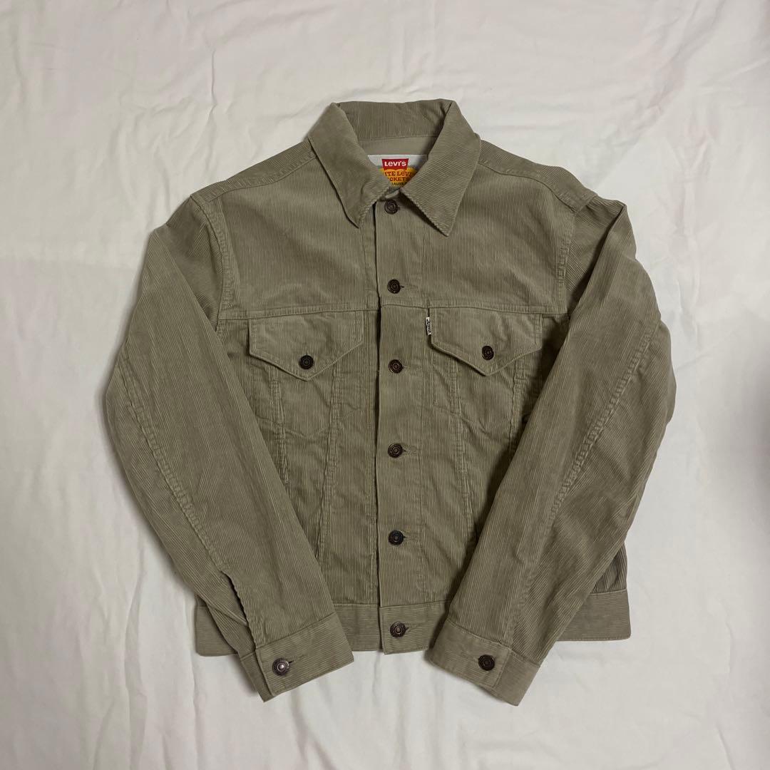 90s リーバイス70505 コーデュロイ白タブ　香港　短丈　デニムジャケット