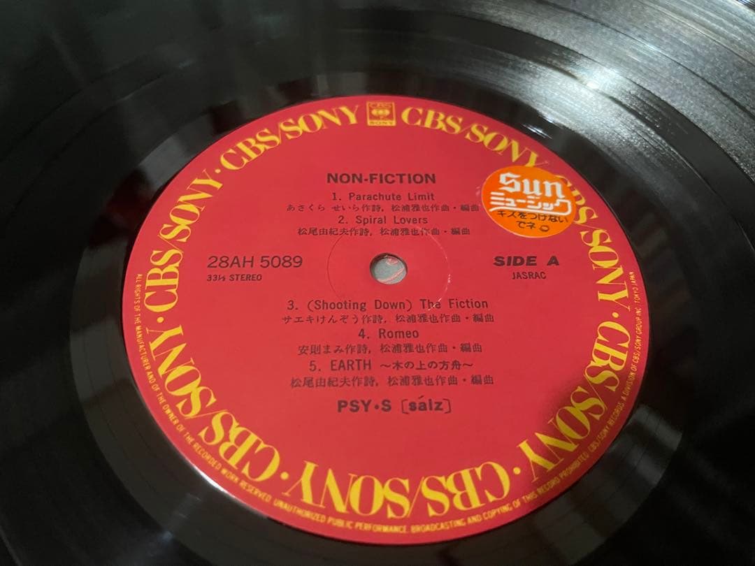 PSY・S サイズ NON FICTION ノン・フィクション LP