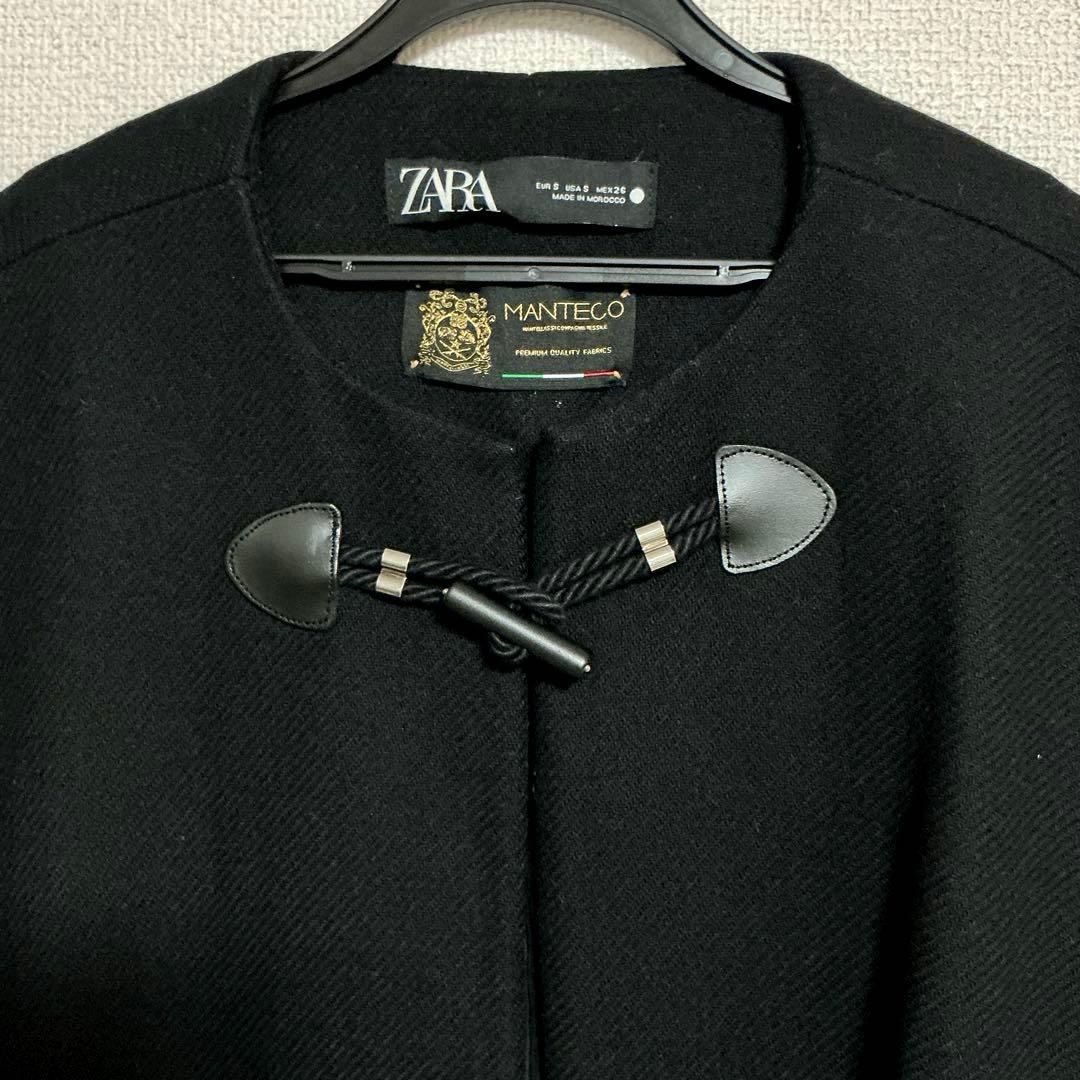 ★完売品★ZARA MANTECO ブラック ケープコート※訳あり、オマケ付き