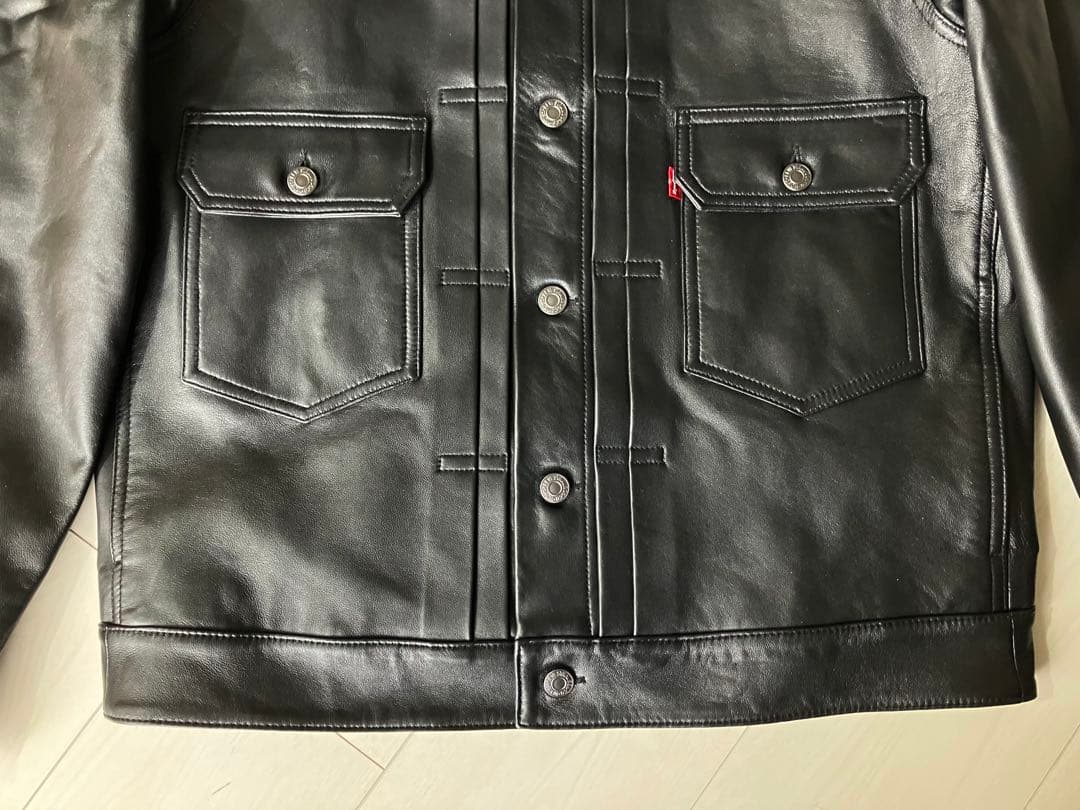 Levi's PREMIUM BLACK LEATHER JACKET M 本革