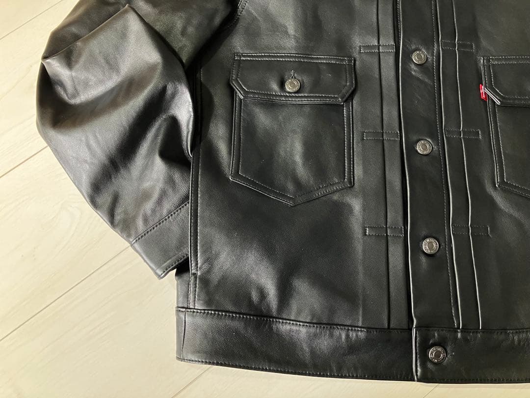 Levi's PREMIUM BLACK LEATHER JACKET M 本革