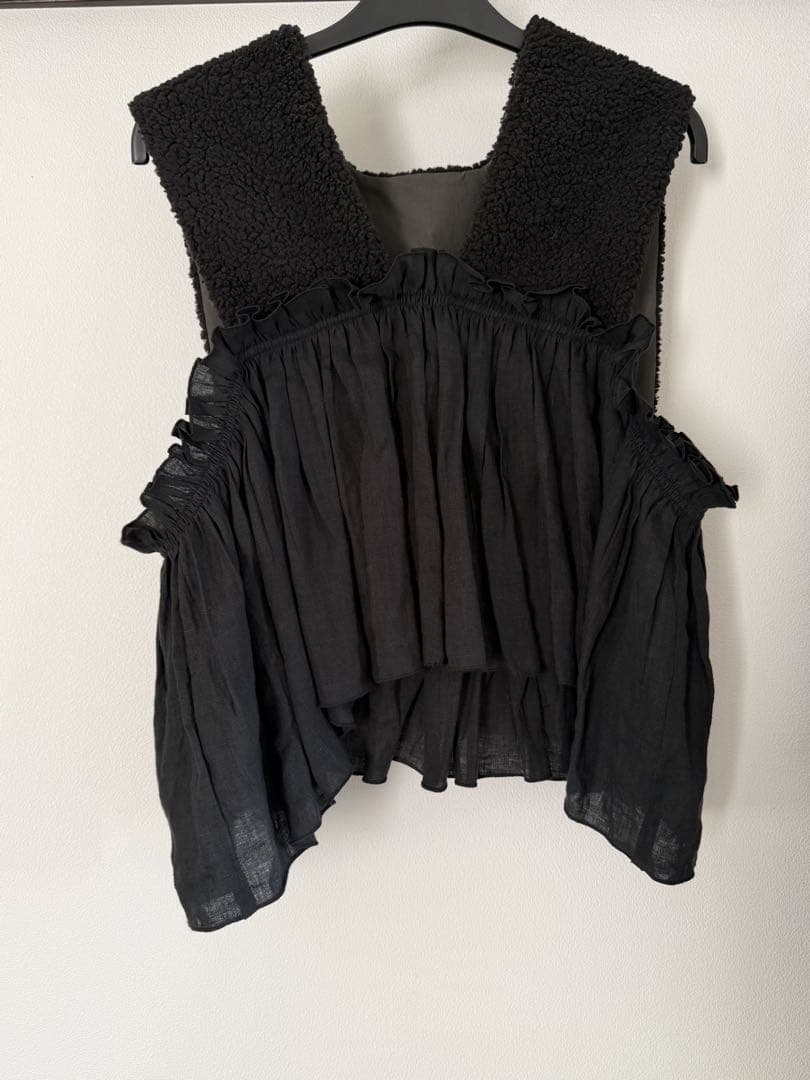 ito fukuoka boa vest BLACK×BLACK