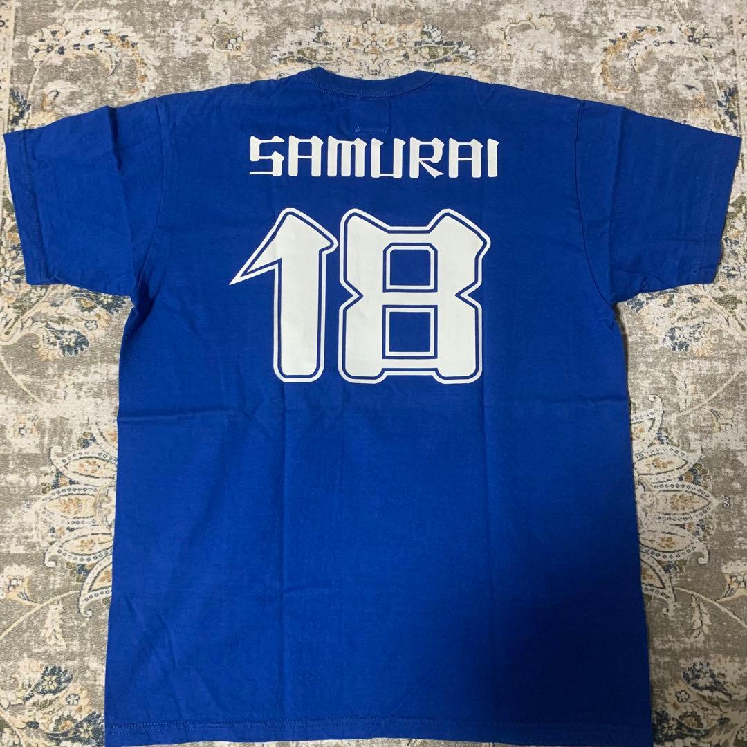 【新品】サムライジーンズ　サッカー　Tシャツ 青色　希少