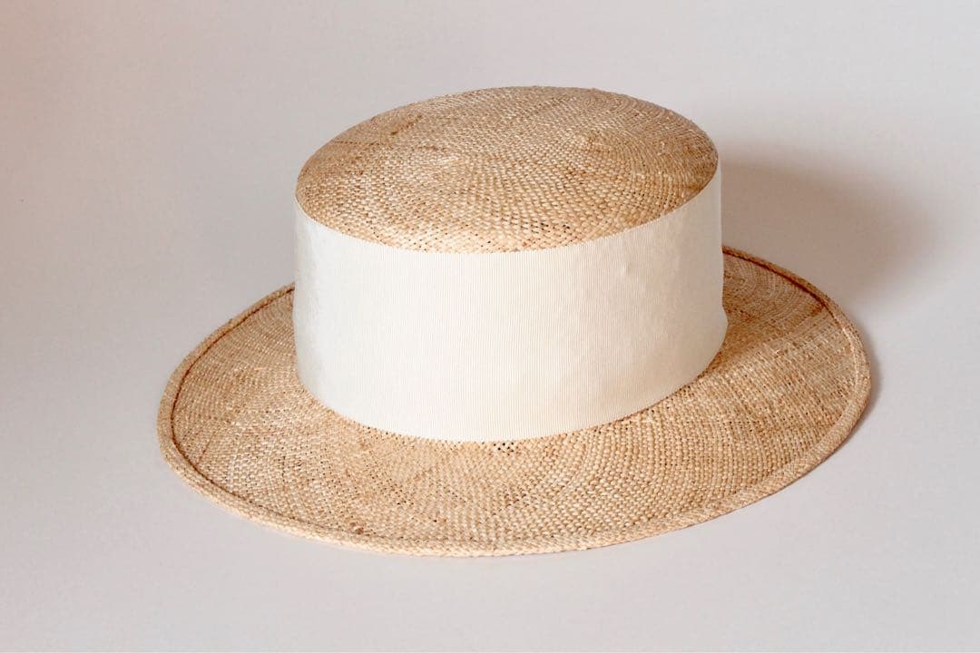 美品　バオ太リボンキャノチエ アーナ　麦わら帽子