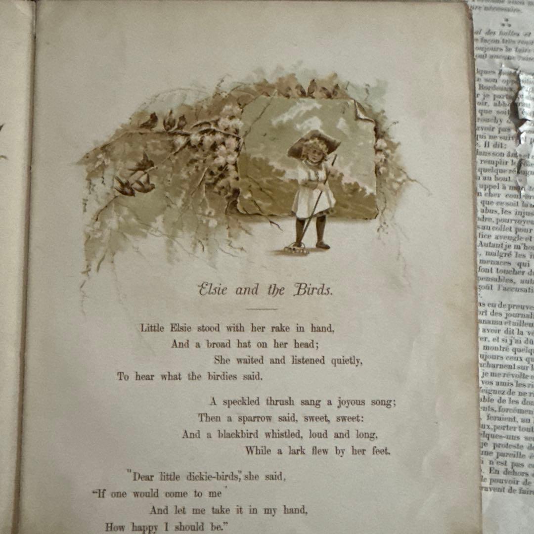 稀少1860年アンティーク美しい絵本ヴィクトリアン洋書ジャンクジャーナル児童書