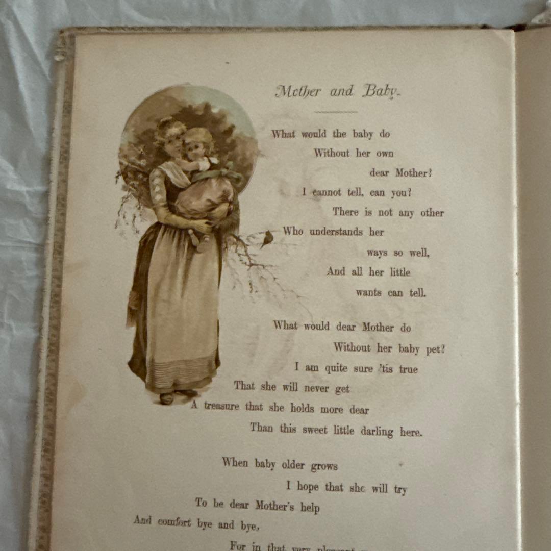 稀少1860年アンティーク美しい絵本ヴィクトリアン洋書ジャンクジャーナル児童書