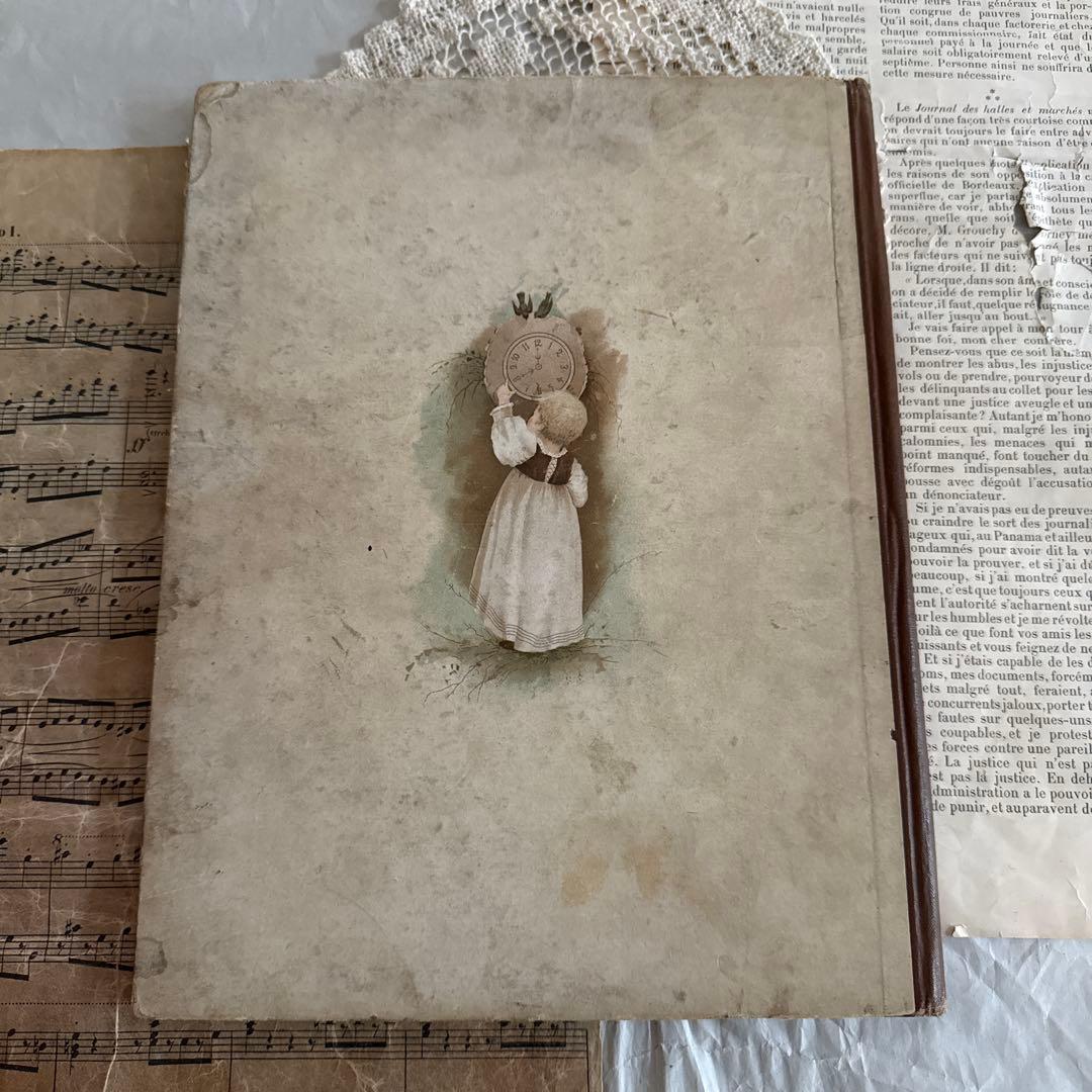 稀少1860年アンティーク美しい絵本ヴィクトリアン洋書ジャンクジャーナル児童書