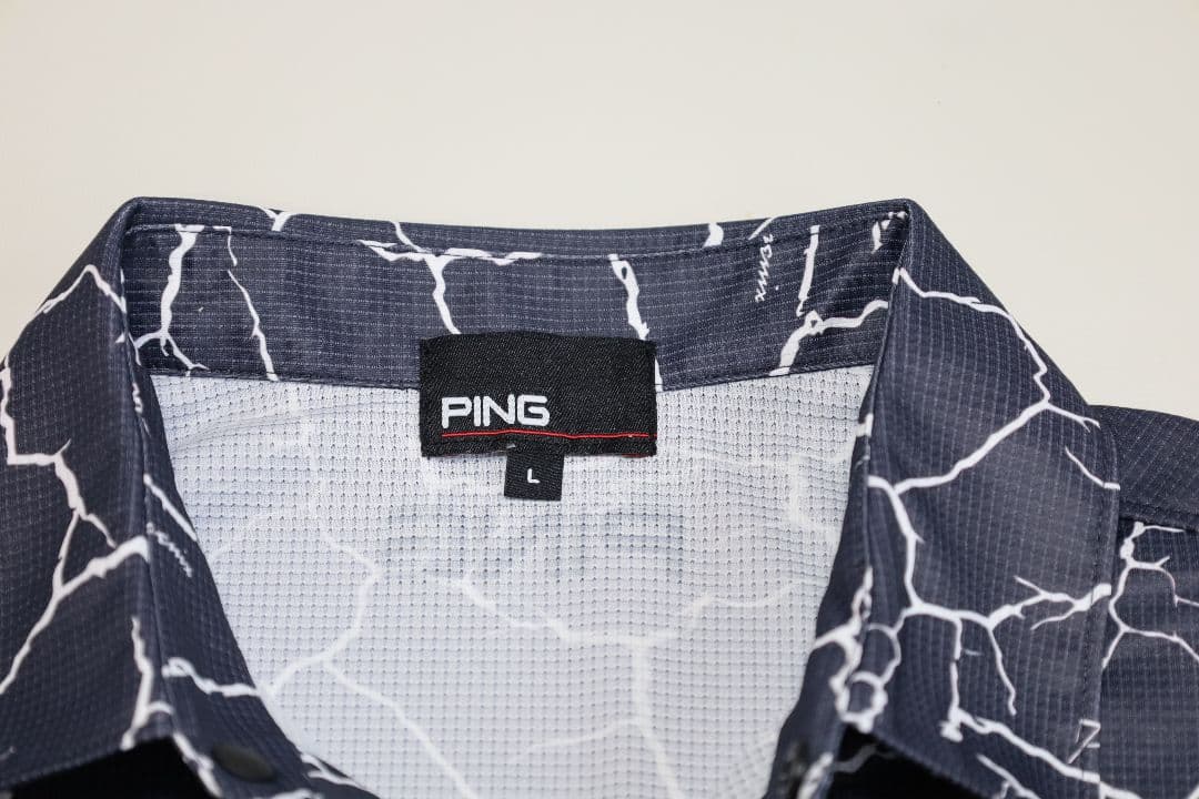 PING クラックパターン ゴルフシャツ Lサイズ