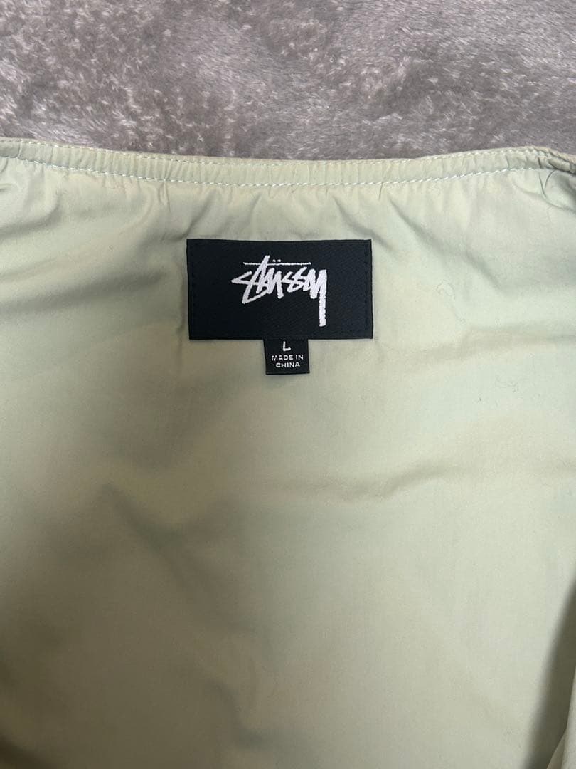Stussy ライトグリーン キルティングベスト　L