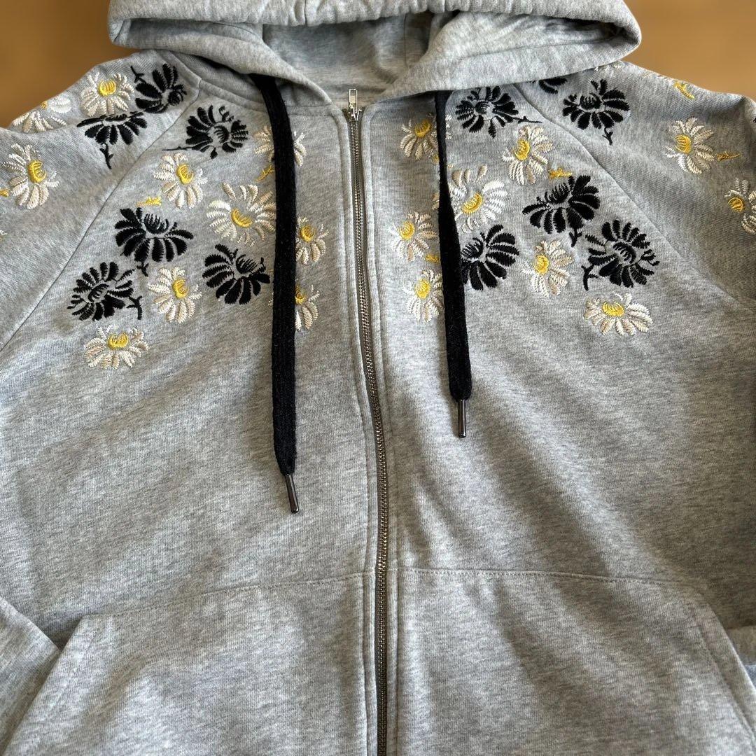 ottod'Ame 花柄刺繍 パーカー グレー大人気⭐︎月曜日迄プライス