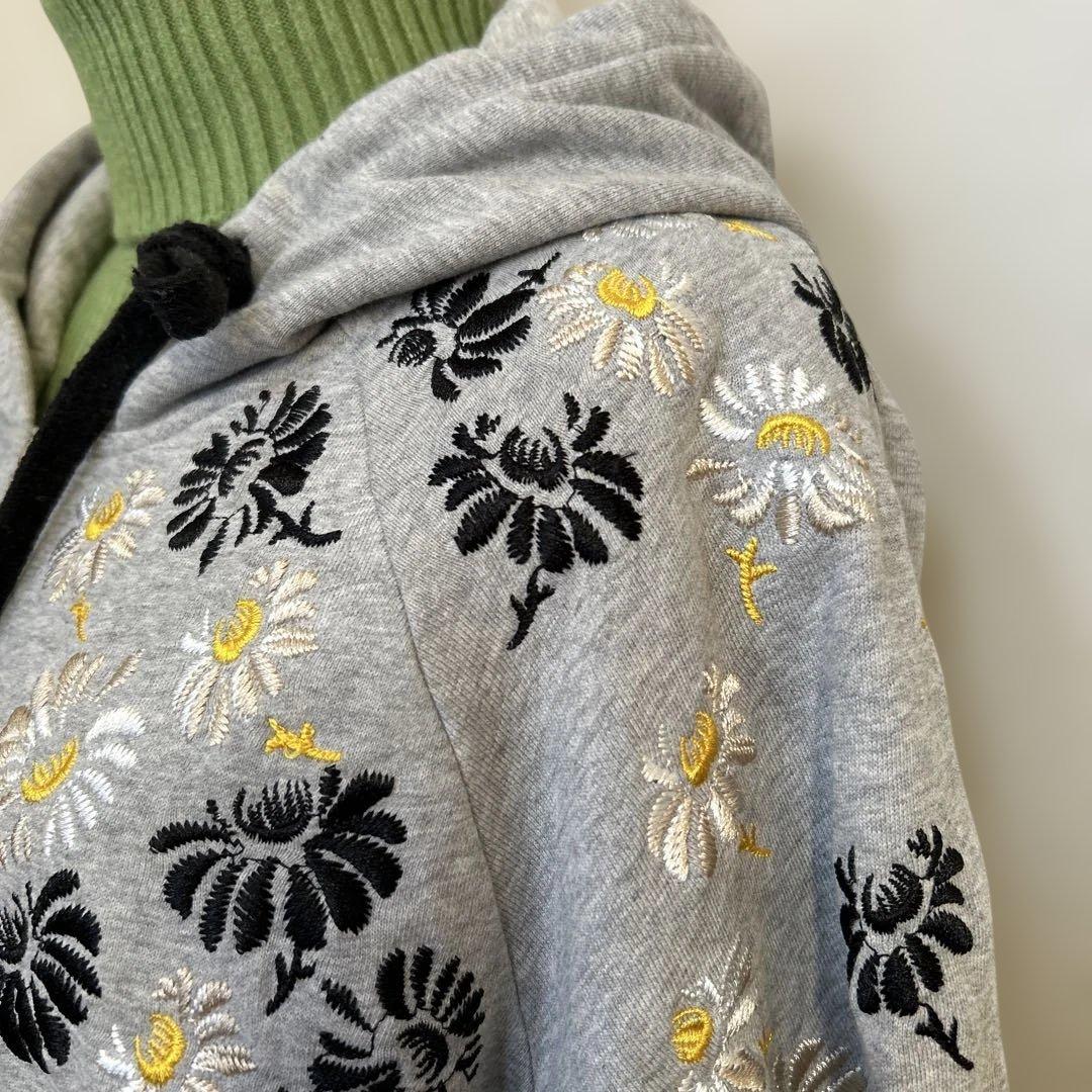 ottod'Ame 花柄刺繍 パーカー グレー大人気⭐︎月曜日迄プライス