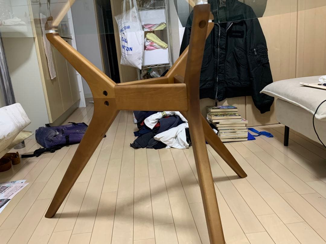 ブラウン ガラス天板 センターテーブル 110cm