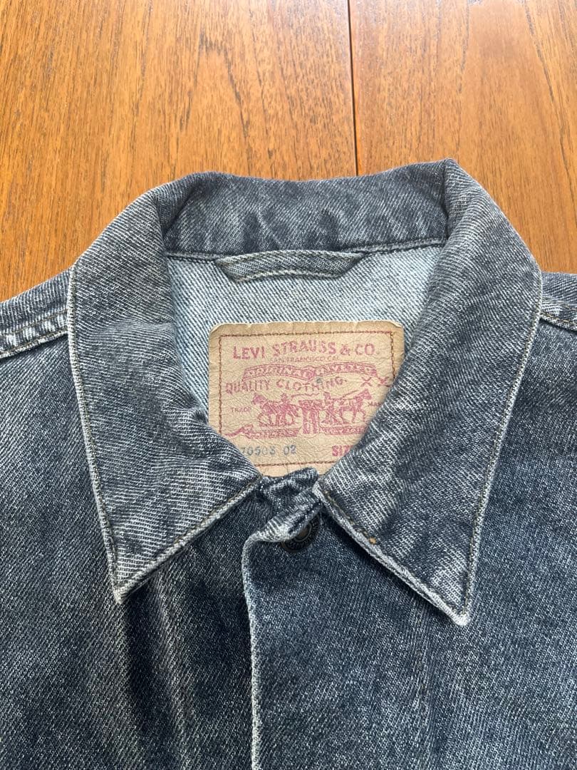90's 先染め！LEVI'S 70503-0258 ブラックデニムジャケット