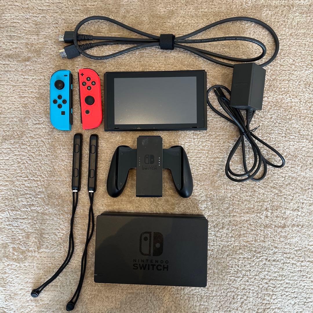 【美品】Nintendo Switch ネオンブルー/ネオンレッド 本体＋ケース
