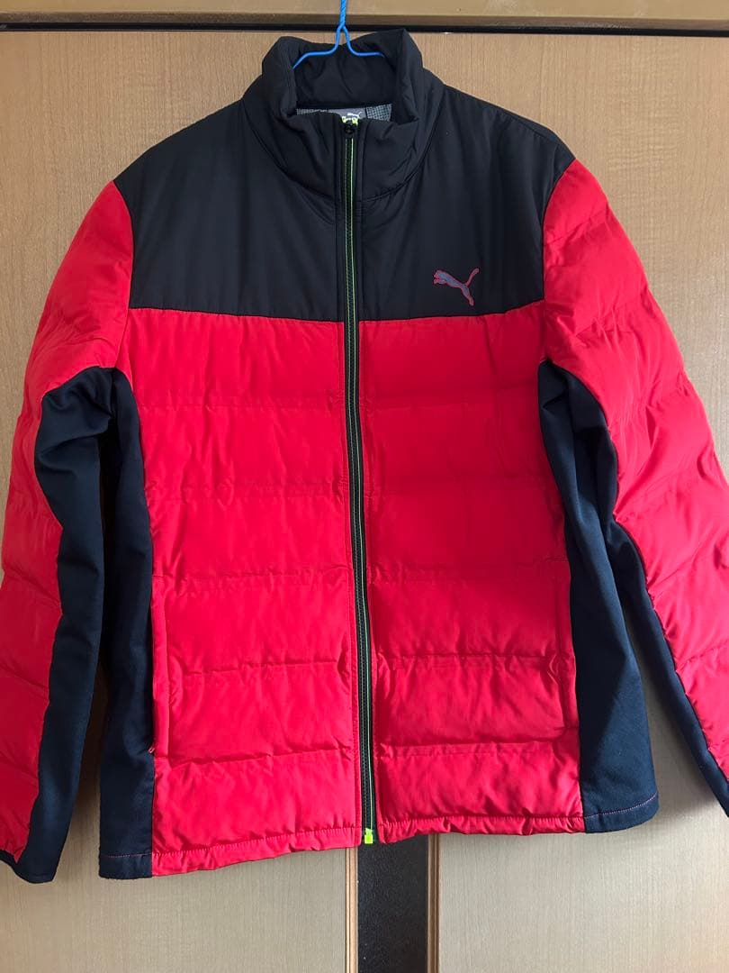 プーマ　PUMA ゴルフ　ダウンジャケット　XL 中綿　赤　メンズゴルフウェア
