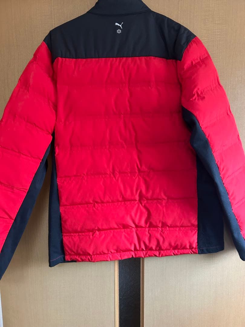プーマ　PUMA ゴルフ　ダウンジャケット　XL 中綿　赤　メンズゴルフウェア