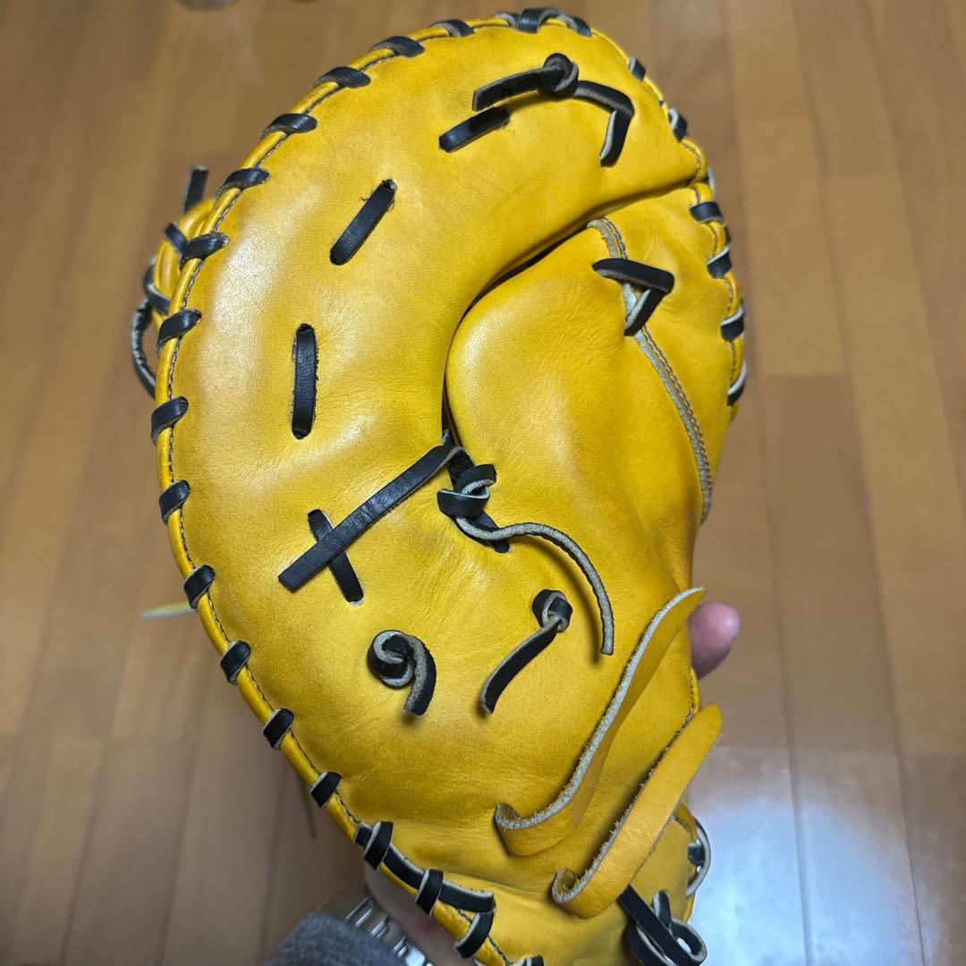 梶*原様 adidas 軟式グローブ ファーストミット イエロー