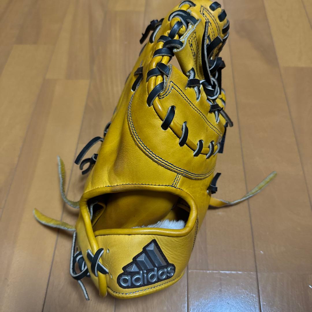 梶*原様 adidas 軟式グローブ ファーストミット イエロー
