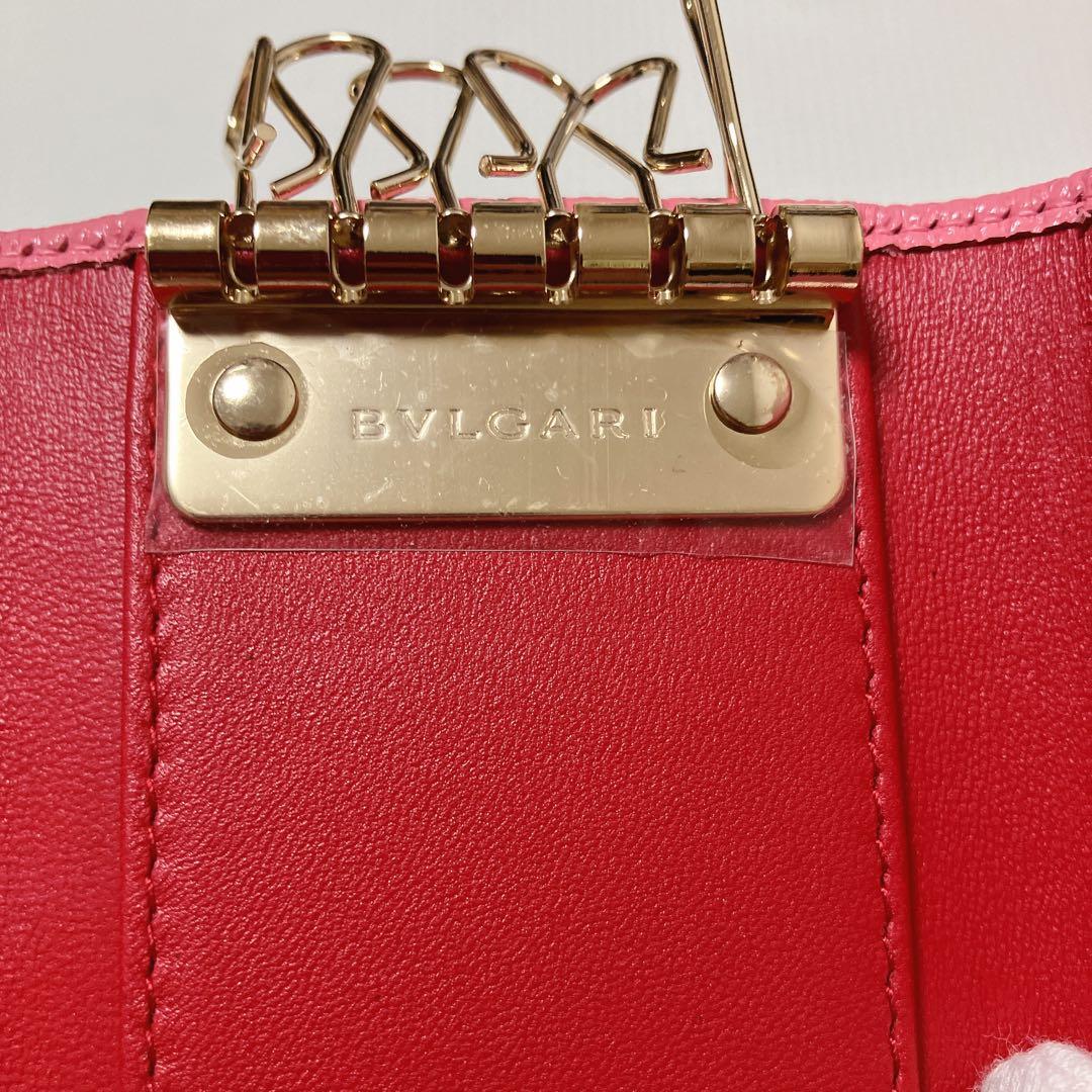 未使用BVLGARIブルガリ レザーキーケース　ピンク　カード付き