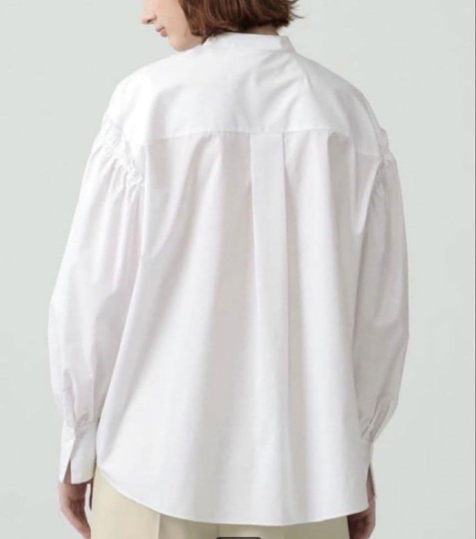 未使用　セオリーリュクスVALENTINE SHIRTフリル 白38 ブラウス