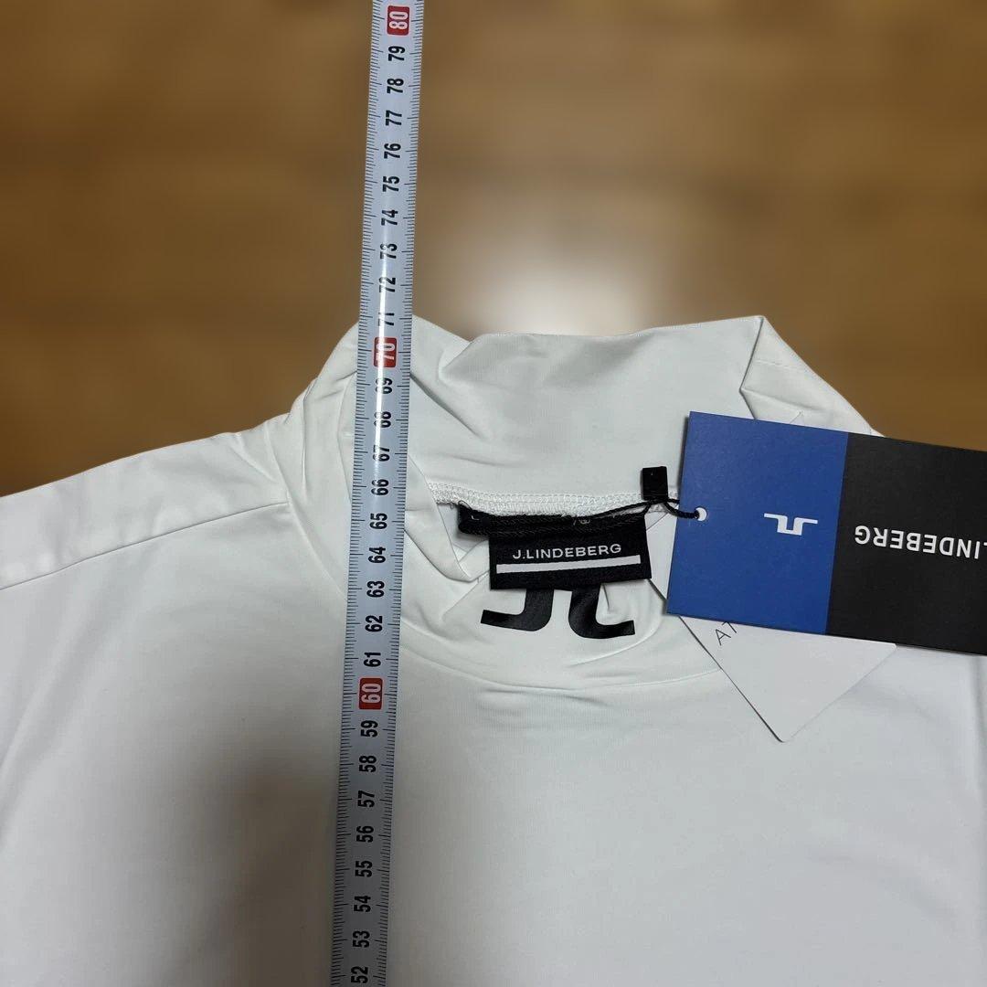 ☆新品☆J.Lindeberg ジェイリンドバーグホワイト ハイネックシャツ L