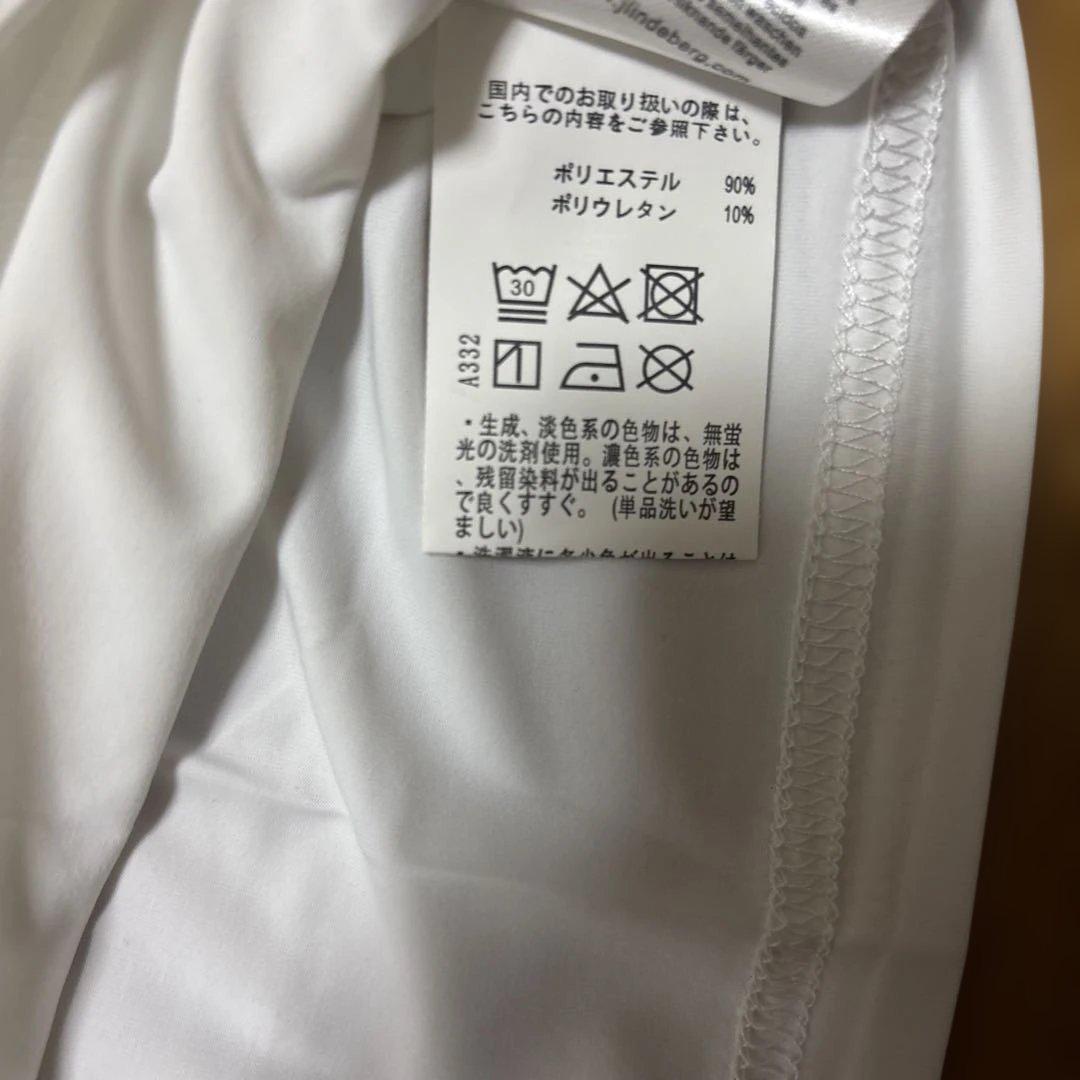 ☆新品☆J.Lindeberg ジェイリンドバーグホワイト ハイネックシャツ L