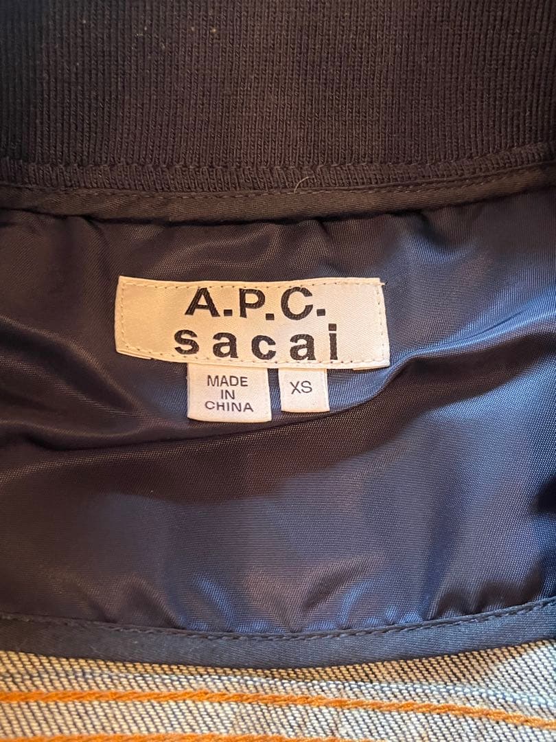 sacai a.p.c サカイ アーペーセー ドッキング デニムジャケット xs