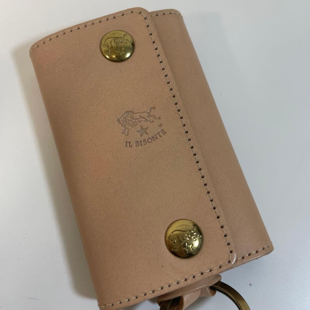 IL BISONTE レザーキーケース ピンクベージュ