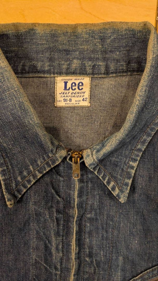 Lee 91-b リー 50年代 菱形タロン ピスマーク無し サイズ42
