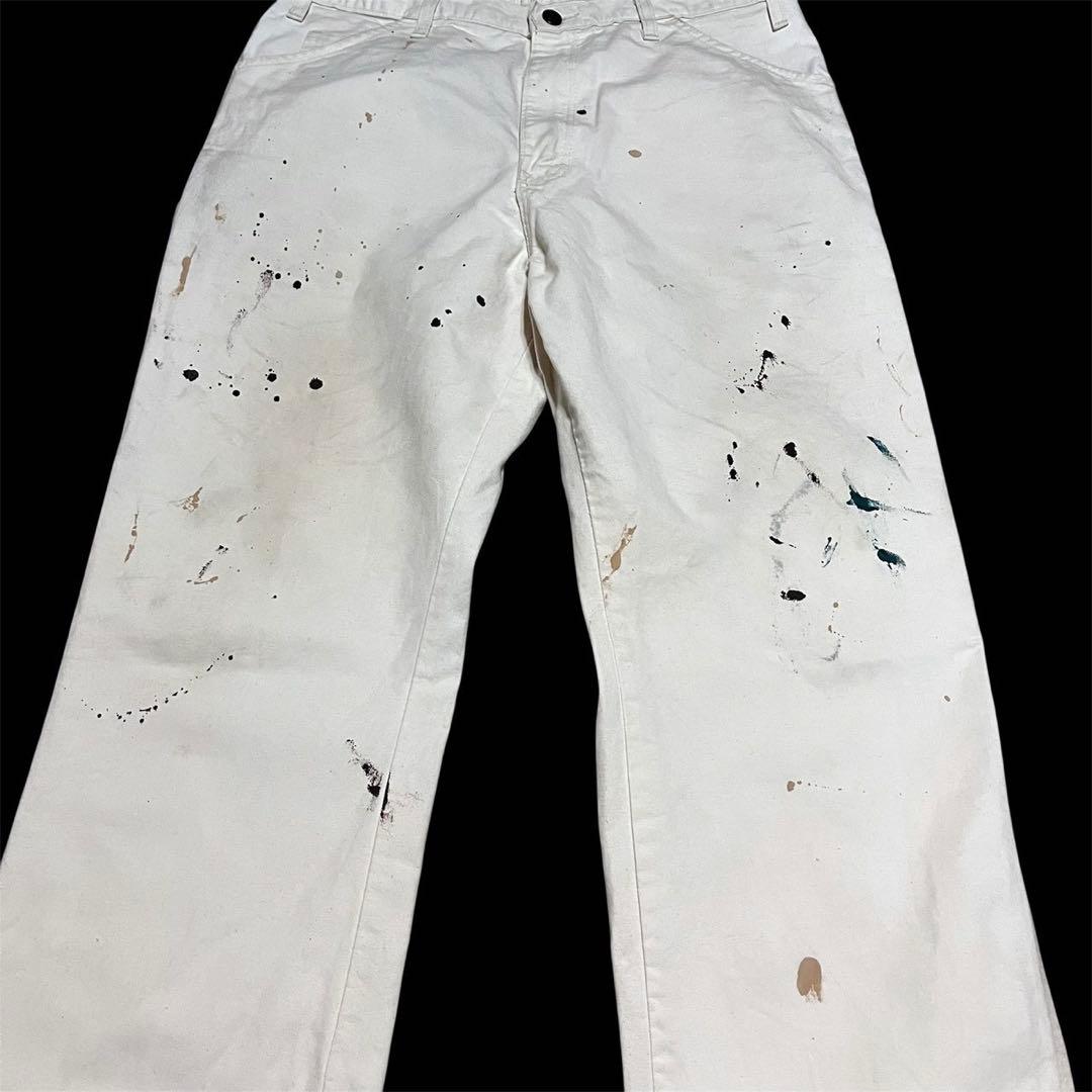 90s Dickies ペンキ ペインターパンツ ディッキーズ 白 W85