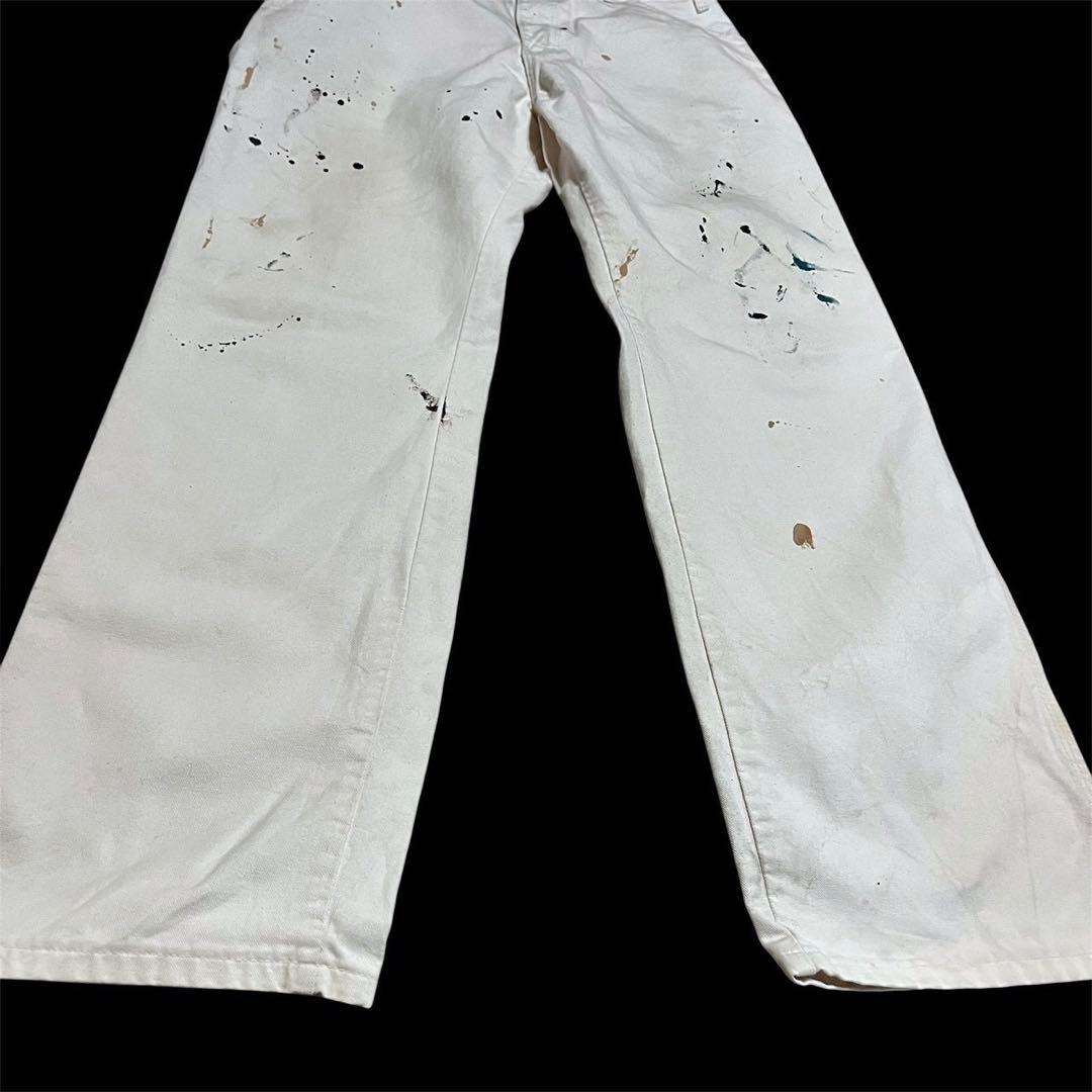 90s Dickies ペンキ ペインターパンツ ディッキーズ 白 W85