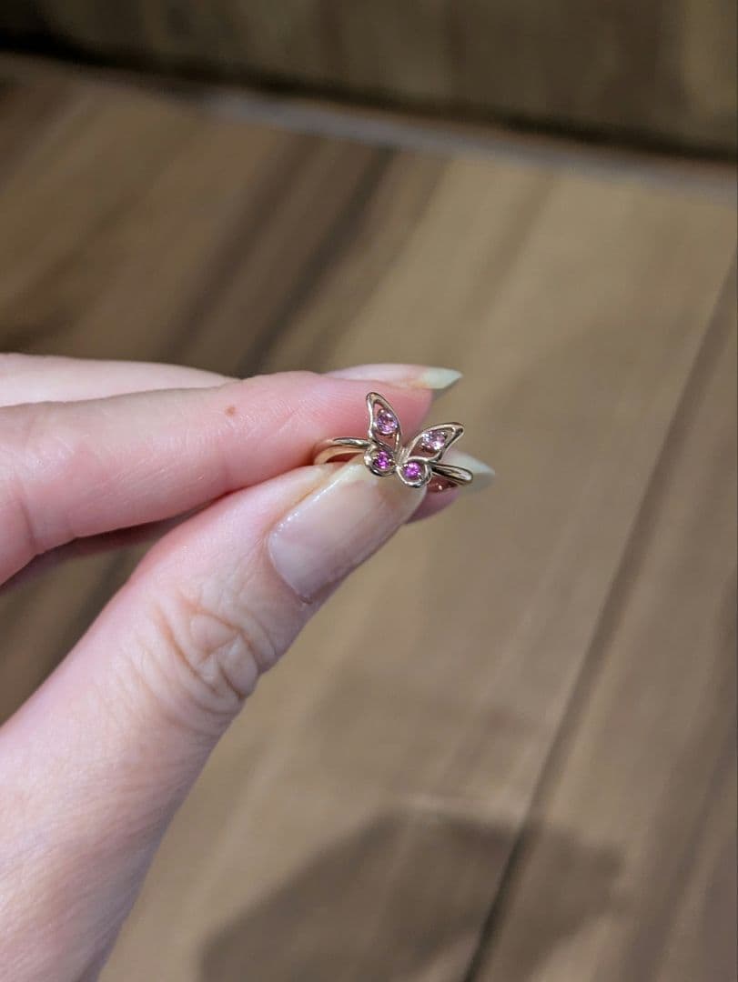 STAR JEWELRY スタージュエリー バタフライ 蝶 ピンキーリング 指輪