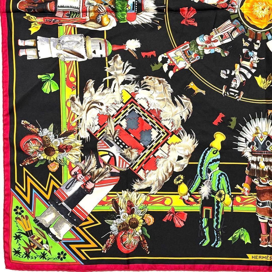 エルメス HERMES スカーフ 【レア】Kachinas カチナ　カレ90