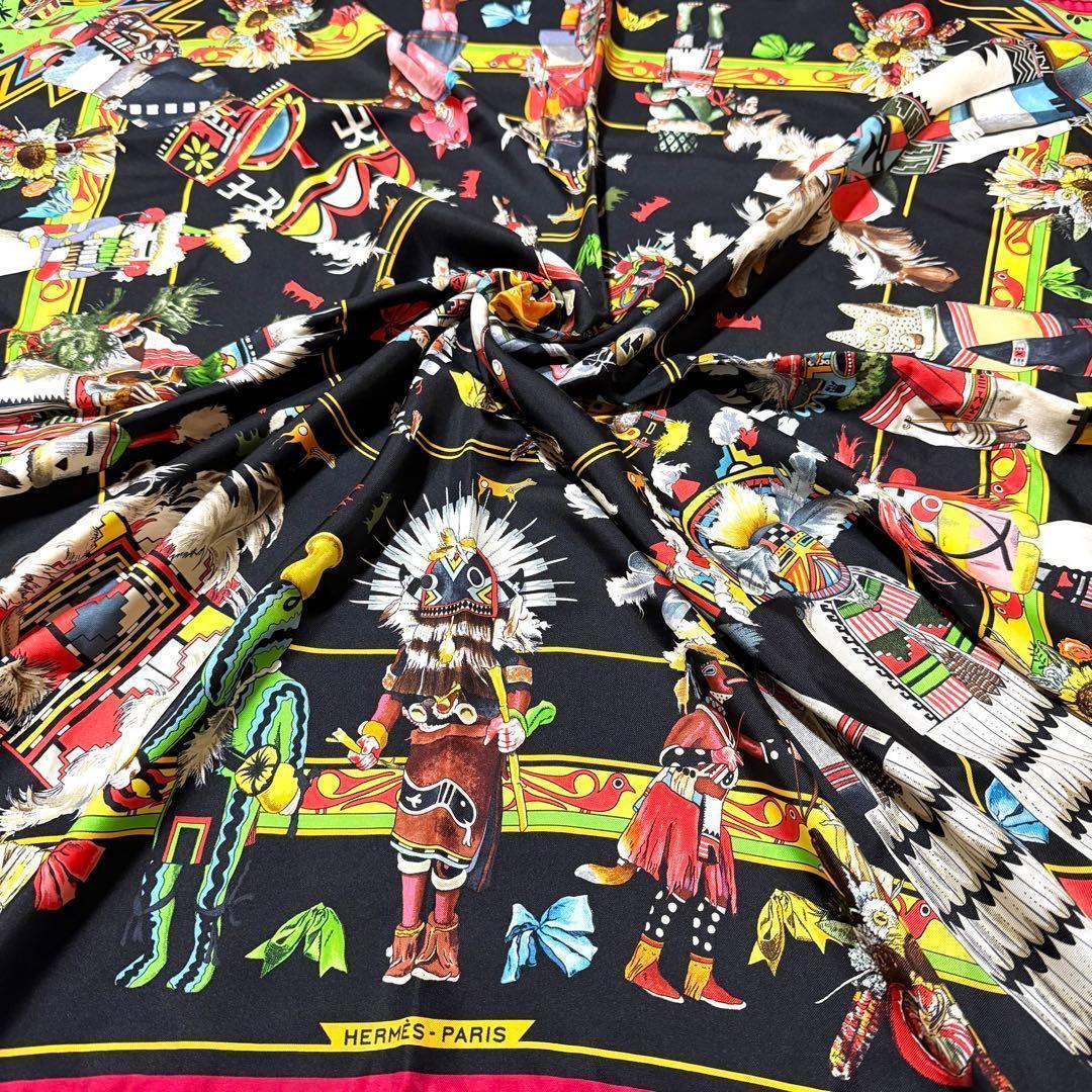 エルメス HERMES スカーフ 【レア】Kachinas カチナ　カレ90