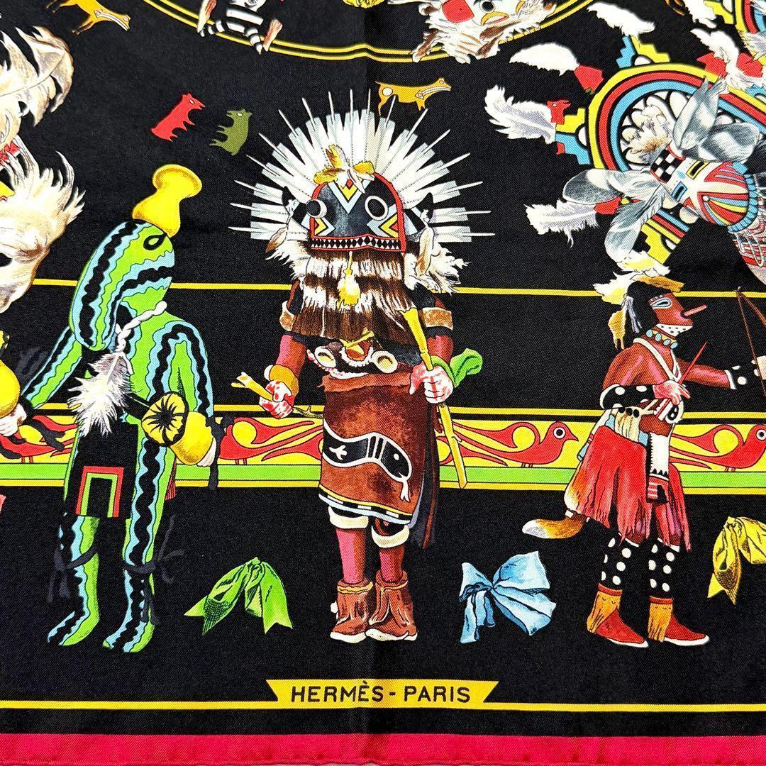 エルメス HERMES スカーフ 【レア】Kachinas カチナ　カレ90