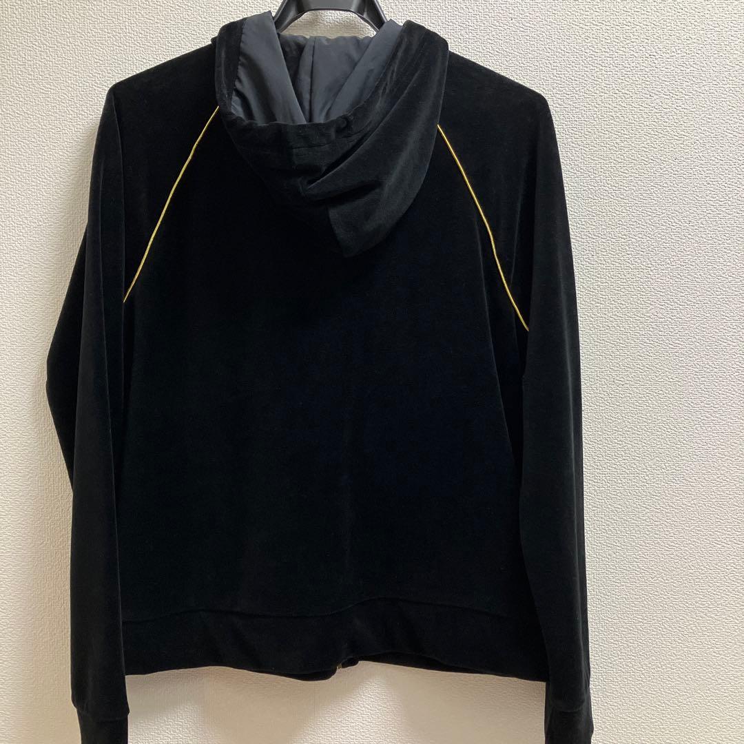 《美品》ラルフローレン ベロア　ジップアップパーカー　　黒　M