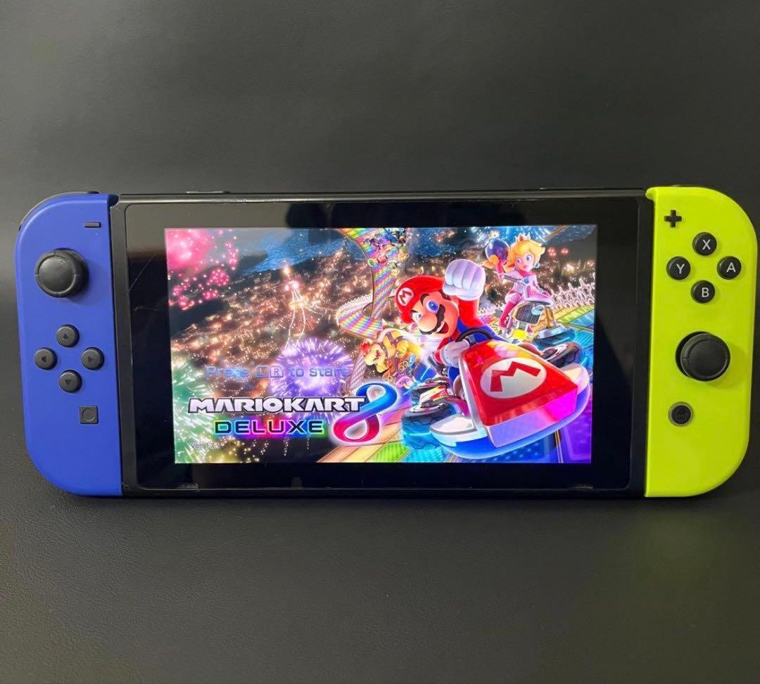 【新品スティック交換済み/完品/動作確認OK】Switch 本体 ブルーイエロー