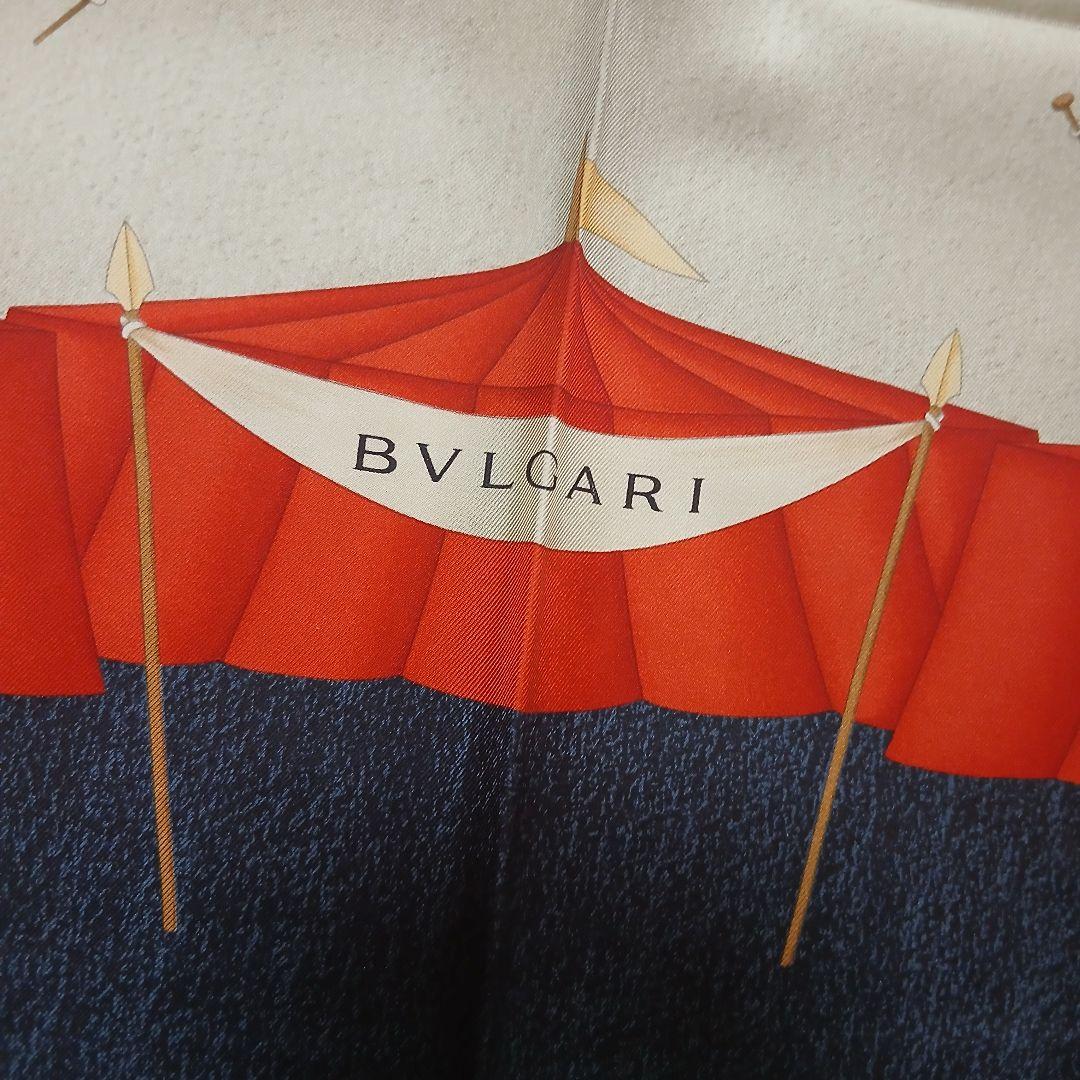 ✨美品✨BULGARI ブルガリ　気球デザイン　大判スカーフ　シルク