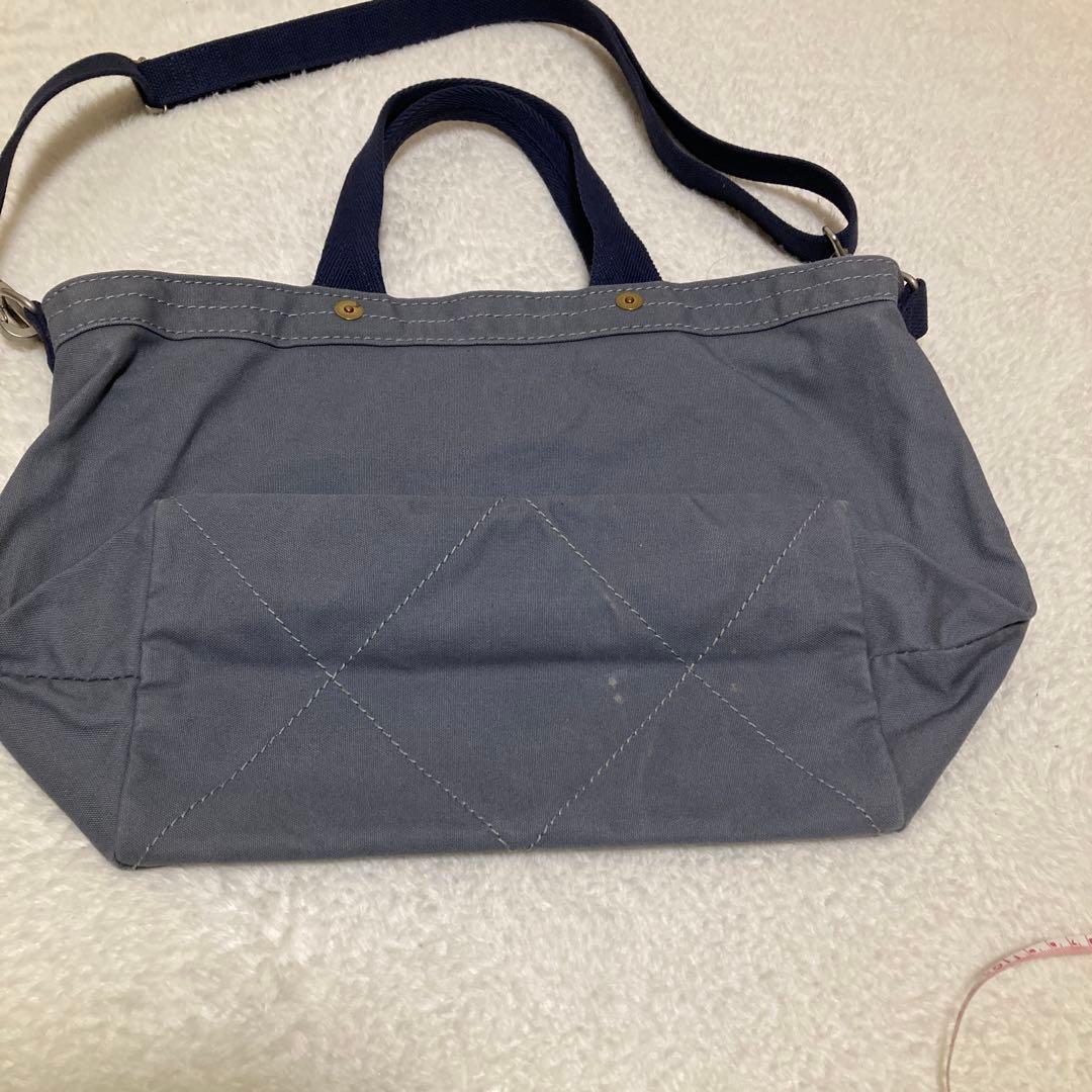 美品♡信三郎帆布　2way 青ねず✖️紺　S-23