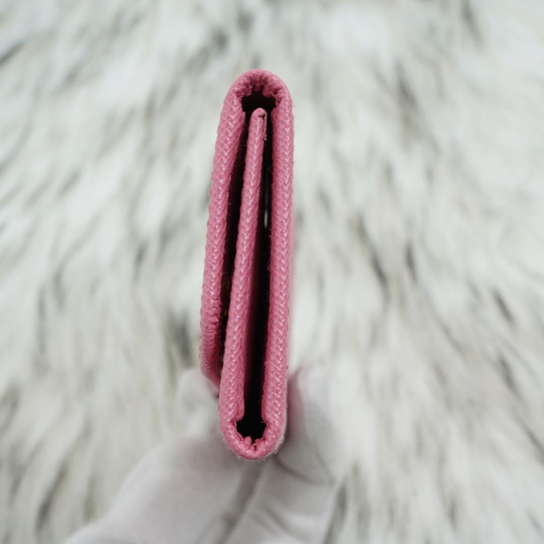 極美品　PRADA プラダ　キーケース　サフィアーノレザー　ピンク
