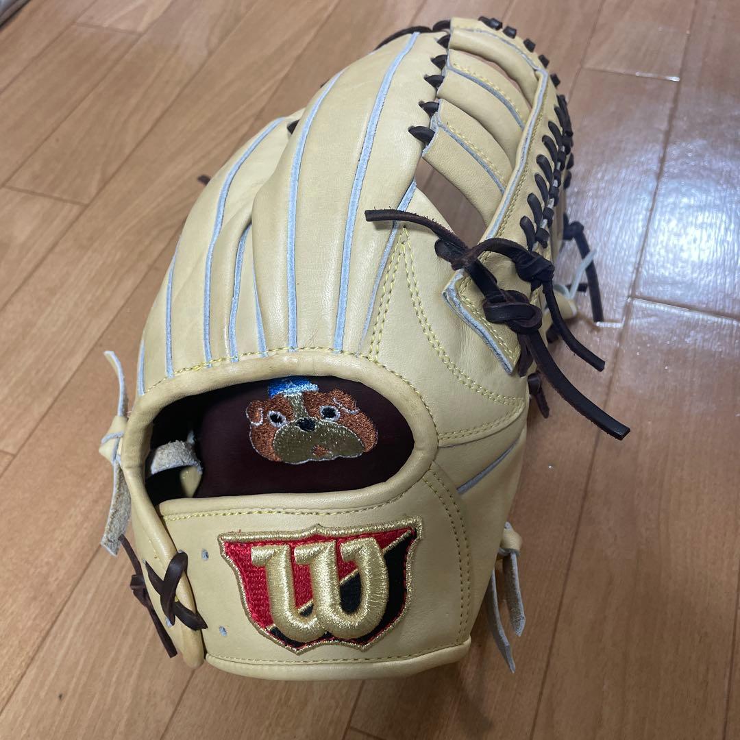 Wilson 野球グローブ クリーム色 D8 軟式用　外野